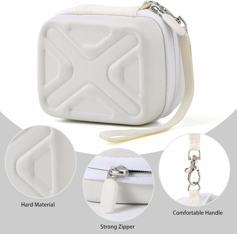BLK8IGHT Digital Camera Case for AbergBest 21 Mega Pixels 2.7" LCD Rechargeable HD/Kodak Pixpro/Canon PowerShot ELPH 180/190/Sony DSCW800/DSCW830 Cameras, Travel Carrying Protective Case for Camera - White - Image 4